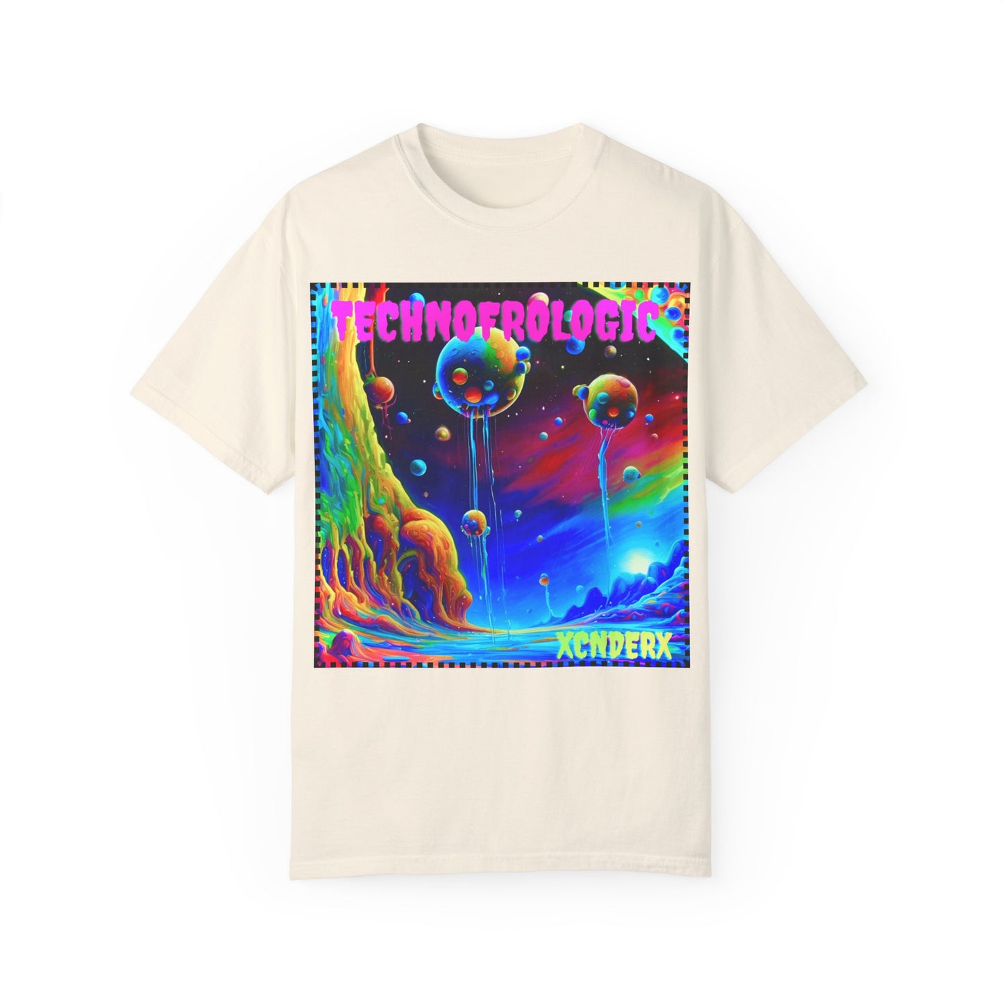 Vibrant Technological Dream Unisex T-Shirt - Colorful Space Art Tee