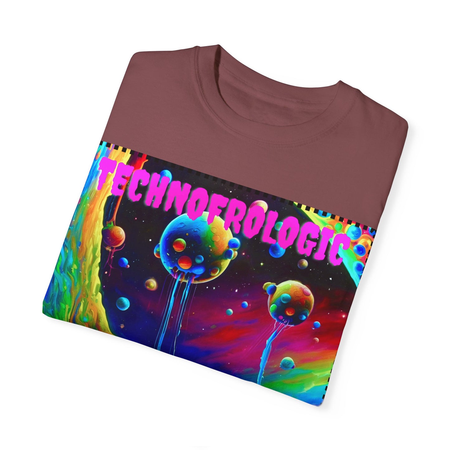 Vibrant Technological Dream Unisex T-Shirt - Colorful Space Art Tee