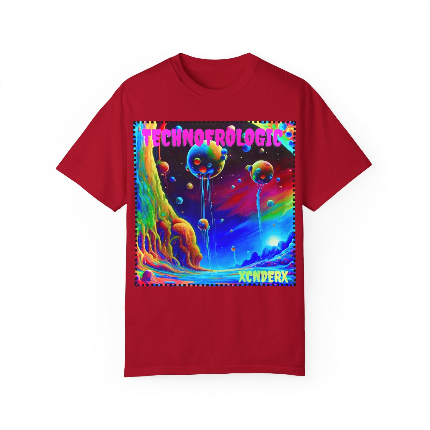 Vibrant Technological Dream Unisex T-Shirt - Colorful Space Art Tee