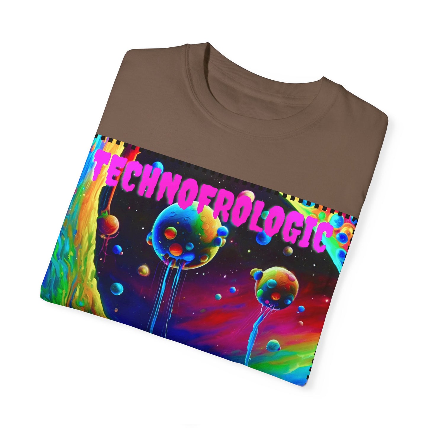 Vibrant Technological Dream Unisex T-Shirt - Colorful Space Art Tee