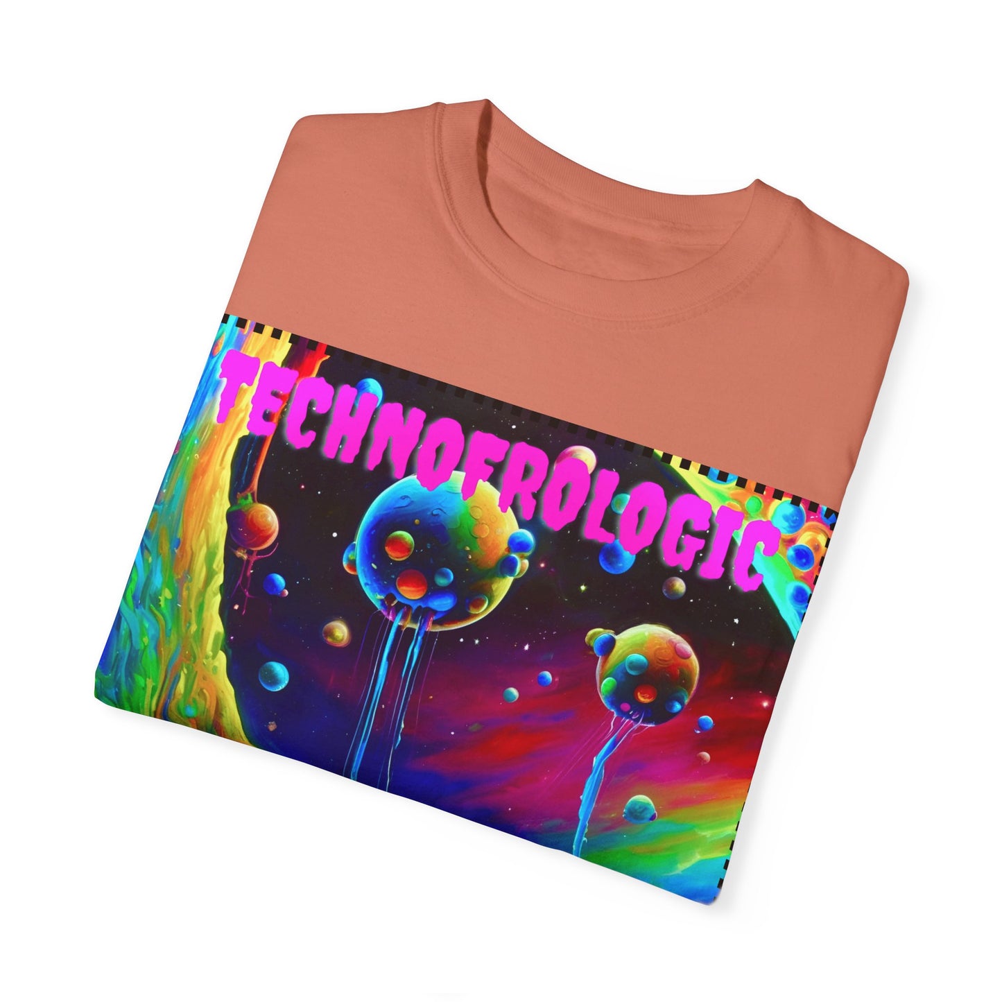 Vibrant Technological Dream Unisex T-Shirt - Colorful Space Art Tee