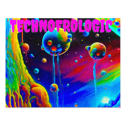 TechnoFroLogic Jigsaw Puzzle with Tin - Vibrant Cosmic Art