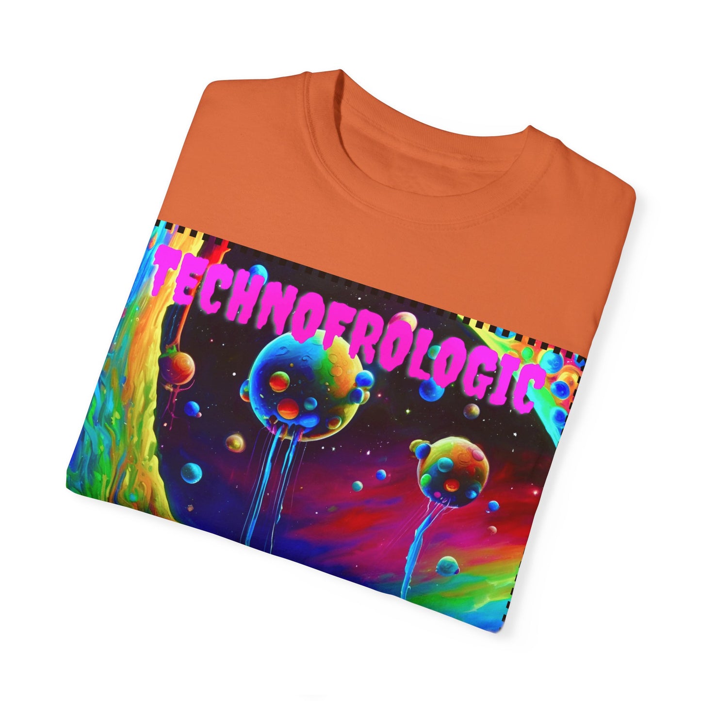 Vibrant Technological Dream Unisex T-Shirt - Colorful Space Art Tee