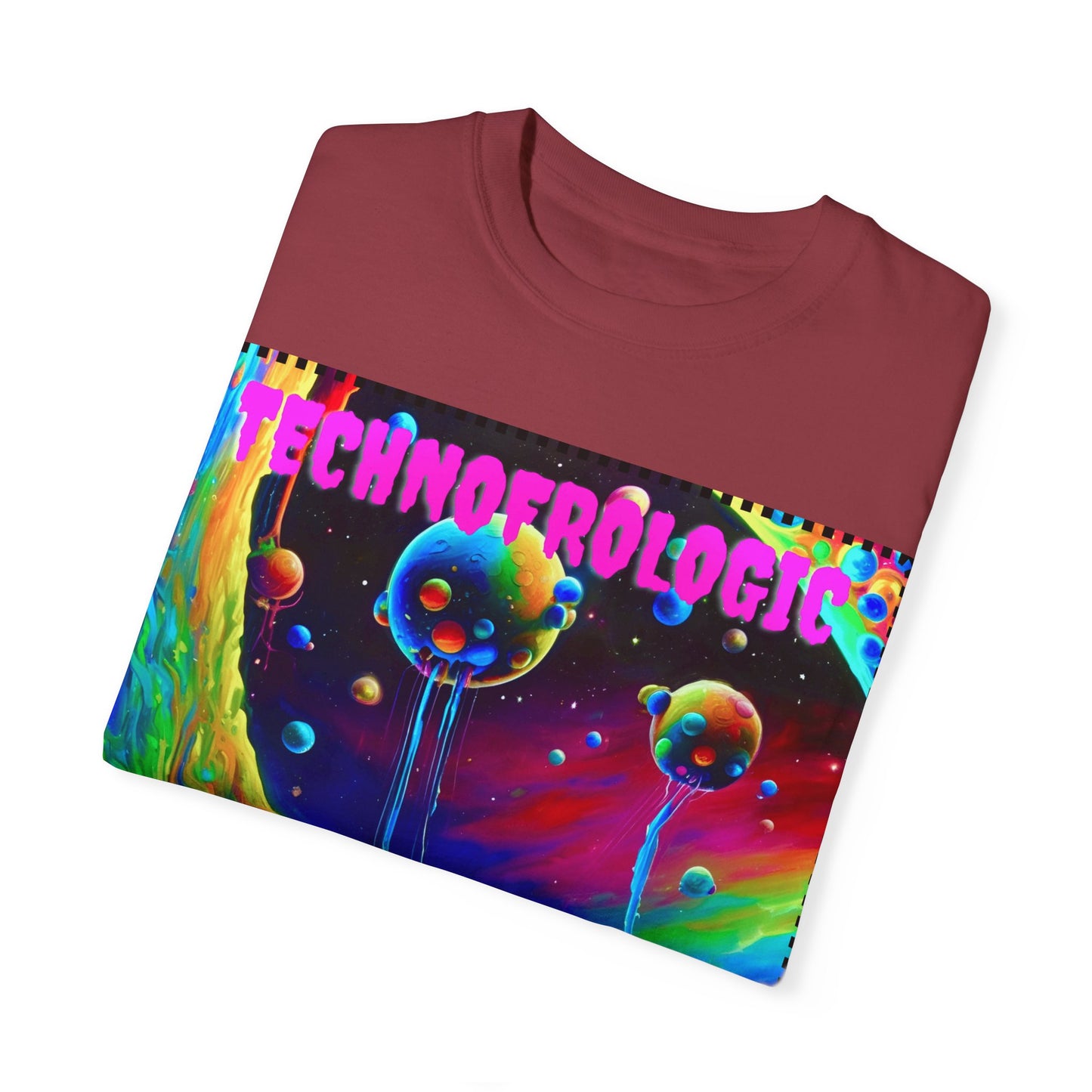 Vibrant Technological Dream Unisex T-Shirt - Colorful Space Art Tee